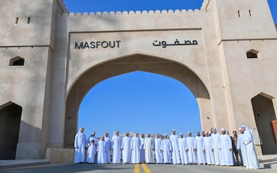 Sheikh Humaid bin Rashid Al Nuaimi, Ruler of Ajman, inaugurated the Masfout Gate project. Wam