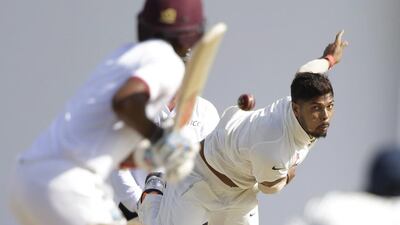 India’s Umesh Yadav bowls to West Indies’ Kraigg Brathwaite. (AP Photo/Ricardo Mazalan)