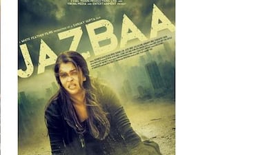 A screenshot of Sanjay Gupta's tweet of Jazbaa poster.