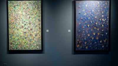 Shamma's paintings showcase vibrant spring flowers, infusing his collection with natural beauty, renewal and hope