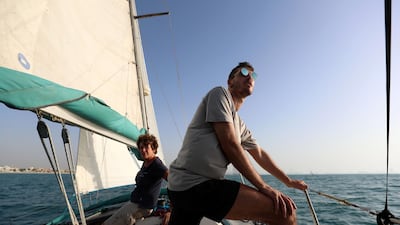 Matt Stone and Marie Byrne on-board Dreams. Chris Whiteoak / The National