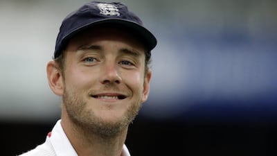 England’s Stuart Broad, looks on during the man of the match presentation on Saturday after England's third-Test win over South Africa in Johannesburg. Themba Hadebe / AP / January 16, 2016
