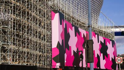 The work captures the 'trauma of globalisation, migration from global south to global north', says Yousefzada. Courtesy Selfridges