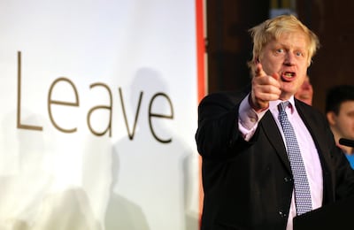 Former prime minister Boris Johnson, one of the architects of Brexit. Getty Images