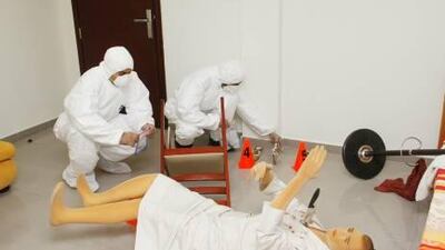 Different scenarios that include murders, thefts, and assaults are arranged to train officers with three basic levels of crime scene skills.