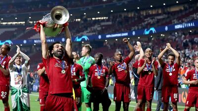 Mohamed Salah scored the first of Liverpool's two goals in the Uefa Champions League final win over Tottenham Hotspur. PA