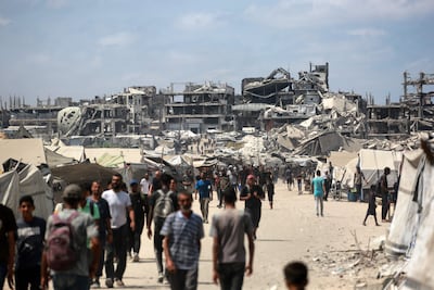 Gaza city, which Israel's military will take over under a plan approved by Benjamin Netanyahu's security cabinet. AFP