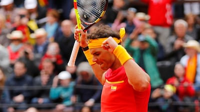 Spain's Rafael Nadal took a little more than two and a half hours to beat Philipp Kohlschreiber of Germany in straight sets. Heino Kalis / Reuters