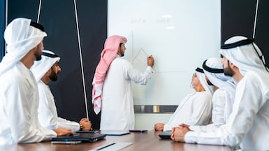 Corporate boards in the Middle East are the most confident about their value and the most forward-looking. Getty Images