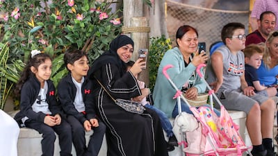 Visitors at an animal performance at SeaWorld Abu Dhabi