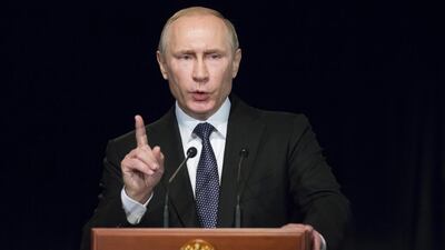 Russian president Vladimir Putin expressed “profound condolences” to Turkish president Recep Tayyip Erdogan during a phone call on June 29, 2016, the day after a bombing and shooting attack at Istanbul’s main airport killed at least 41 people. Alexander Zemlianichenko, pool/AP Photo