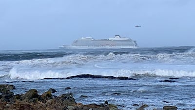 Cruise ship Viking Sky sent out a mayday signal off Hustadvika, Norway. EPA