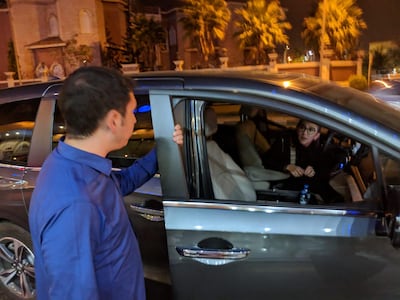 Saudi driver Rozana Al Banawi, a leadership coach, takes to the road in Jeddah on June 24. Naser Al Wasmi / The National