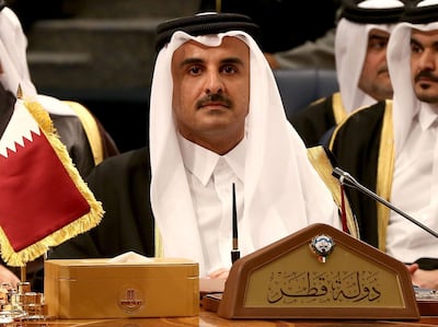 Qatar's Emir Sheikh Tamim bin Hamad al-Thani attends the GCC summit in Kuwait City in 2017. The next summit is being held in Riyadh on December 9. AFP Photo