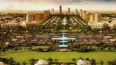 Mohammed Bin Rashid City is touted to include sprawling gardens that will be 30 per cent larger than Hyde Park in London. Courtesy WAM