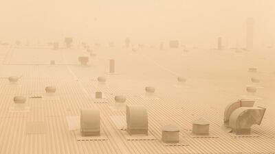 A blanket of dust covers Al Hamra Village in Ras Al Khaimah. Reem Mohammed / The National