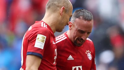 Arjen Robben and Franck Ribery have contributed 266 goals between them during their time at Bayern Munich. Getty Images