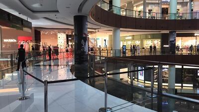 The repaired section of ceiling on the first floor at Dubai Mall. Courtesy: Dubai Media Office