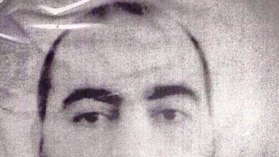 A handout picture released by the Iraqi Ministry of Interior shows a photograph purportedly of Abu Bakr Al Baghdadi. AFP