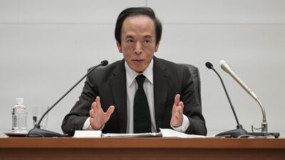 Bank of Japan governor Kazuo Ueda said inflation expectations have yet to be anchored at 2 per cent. AFP
