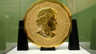 The gold coin "Big Maple Leaf" stolen from Berlin's Bode Museum in March 2017. AFP