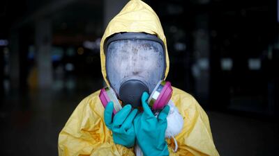 A woman takes part in an anti-terror drill as a part of the Ulchi Freedom Guardian exercise in Goyang, South Korea. Kim Hong-Ji / Reuters