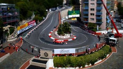 Kimi Raikkonen of Finland driving the (7) Scuderia Ferrari SF16-H Ferrari 059/5 turbo (Shell GP) on track during final practice ahead of the Monaco Formula One Grand Prix at Circuit de Monaco on May 28, 2016 in Monte-Carlo, Monaco. (Photo by Dan Istitene/Getty Images)