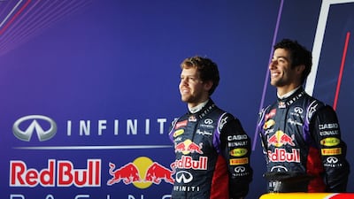Sebastian Vettel leads Daniel Ricciardo by nine point in the Formula One drivers' standings. Ker Robertson / Getty Images