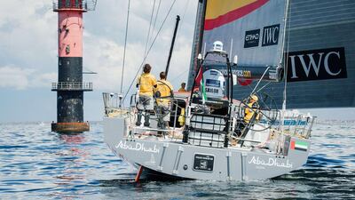 Abu Dhabi Ocean Racing, skippered by Ian Walker, arrives in Gothenburg at the end of Leg 9 of the Volvo Ocean Race on Monday and the overall finale of the 2014/15 round-the-world regatta. Jonathan Nackstrand / AFP