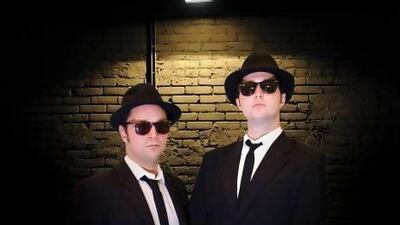 Chris Hindle and Gareth Davey in The Chicago Blues Brothers. Courtesy Peter Tobit