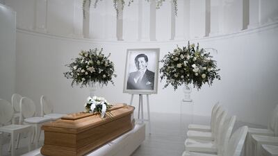 Italian fashion designer Valentino Garavani lies in state in Rome. He died age 93. AFP