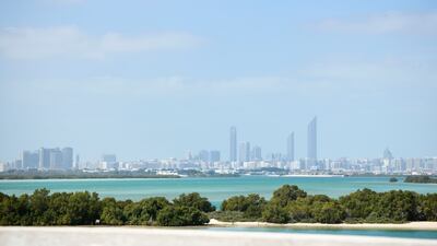 Views of the Eastern Mangroves and Abu Dhabi city. Khushnum Bhandari / The National