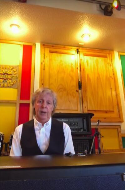 Unsurpisingly, perhaps, Paul McCartney has Beatles memorabillia on his walls. YouTube