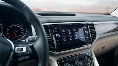There is Apple CarPlay and Android Auto, displayed on VW's easy-to-use eight-inch touchscreen display and amplified via the Fender sound system with rear subwoofer. Volkswagen.