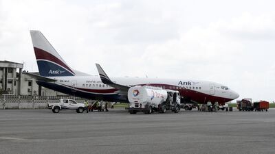 A Boeing 737 belonging to Nigeria's Arik Air. African carriers benefited most in the Mena region, Iata said. Akintunde Akinleye / Reuters