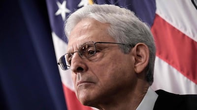 US Attorney General Merrick Garland speaks on charges against several leaders of the Sinaloa Cartel, a transnational drug trafficking organisation based in Sinaloa, Mexico. AFP