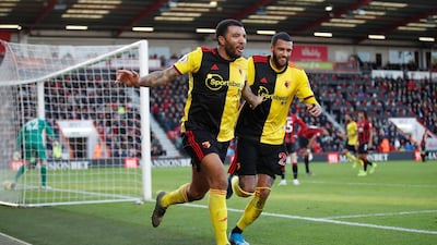 Troy Deeney and his teammates in action at Vicarage Road, a stadium the chairman Scott Duxbury wants to use as the venue for remaining games. Reuters