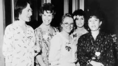 Golden girls: (from left to right) Harriet Spicer, Ursula Owen, Lennie Goodings, Alexandra Pringle and Carmen Callil in 1988.
