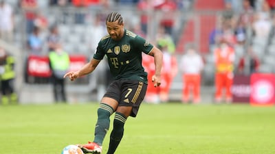 Serge Gnabry of FC Bayern runs with the ball. Getty Images