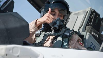 Major Mariam Al Mansouri, who led the UAE mission to bomb ISIL positions in Iraq, is one of several high-flying women in the UAE. Wam