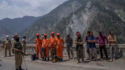 An official in Indian-controlled Kashmir said on Friday that 10 workers were still trapped.