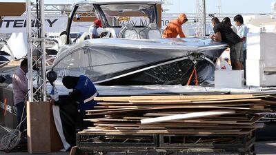 The Dubai International Boat Show will feature three interactive zones – sailing, watersports and fishing – where visitors can receive expert opinions and view products. Pawan Singh / The National
