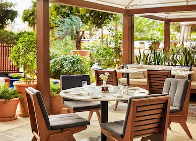 Outdoor seating at Alba Terrace. Courtesy of Restaurant Month Abu Dhabi