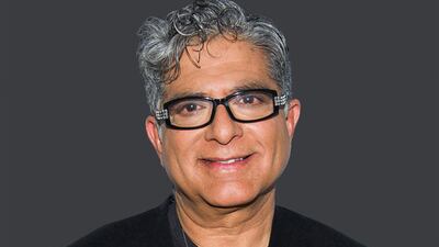 Deepak Chopra held a workshop on how to be a top boss in the UAE. Photo by: Charles Sykes / Bravo / NBCU Photo Bank via Getty Images