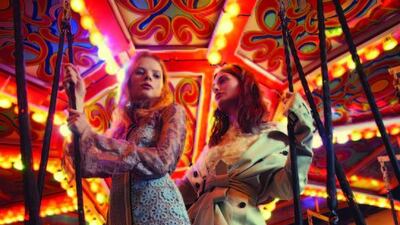 FULL CIRCLE: On Sylwia, left, dress, Dh1,530, Self Portrait at S*uce. Dress (worn underneath), Dh18,395, Lanvin. Heels, Dh4,290, Christian Louboutin. On Barbara, right, trench coat, Dh7,895, Burberry. Top, Dh13,770, Lanvin. Trousers, Dh1,520 Max Mara. Earrings, Dh380, Adelya at S*uce. Heels, about Dh3,955, Versace. Photography: Samuli Karala at Things by People; Fashion director: Sarah Maisey, Stylist: Hafsa Lodi. Shot on location at The Funfair at THE BEACH, opposite JBR, Dubai.