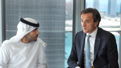 Abdulla Abdul Aziz Al Shamsi and Dr Tomislav Mihaljevic are members of the Cleveland Clinic Abu Dhabi management team at the healthcare provider’s state-of-the-art new hospital in Abu Dhabi, the company’s first such venture outside north America. Delores Johnson / The National