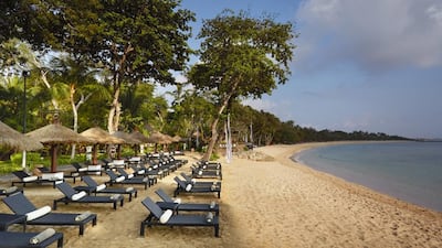 The Nusa Dua beach extends across several five-star hotels, including the Melia and Sofitel. Courtesy: Melia Bali