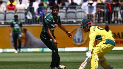 Haris Rauf, left, was in great form in the series in Australia. AP