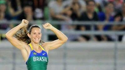 Brazil’s Fabiana Murer won gold in the pole vault event at the World Championships in Daegu last summer.