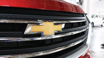 Chevrolet's gold cross, freshly added on the production line.